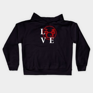 I love to play Drums for Drummer music lover Kids Hoodie